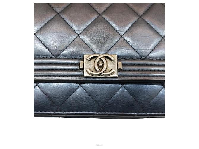 Mini borsa a tracolla Boy Chanel Blu - vista 9