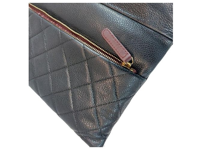 Timeless Chanel Weiche Kaviar-Clutch Schwarz - Ansicht 5