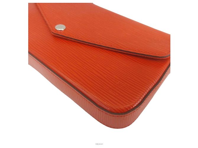 Louis Vuitton Borsa a Tracolla Pochette Felicie Epi Chain Rosso - vista 8