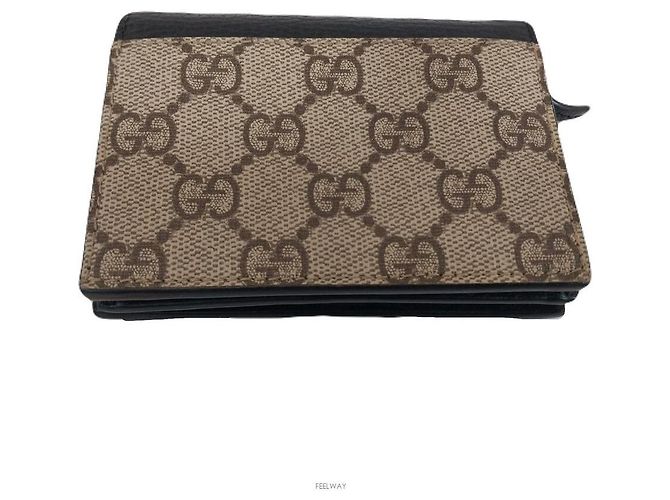Gucci Billetera bi-fold de cuero GG Marmont Negro - vista 2