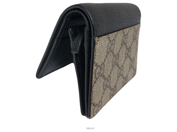 Gucci Billetera bi-fold de cuero GG Marmont Negro - vista 3