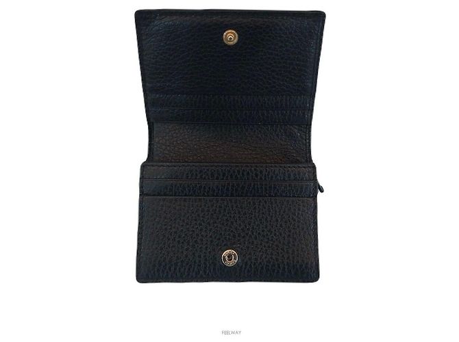 Gucci Billetera bi-fold de cuero GG Marmont Negro - vista 5