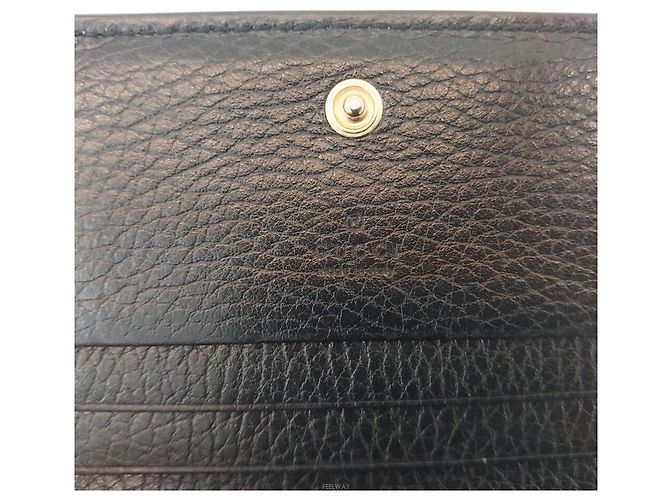 Gucci Billetera bi-fold de cuero GG Marmont Negro - vista 7