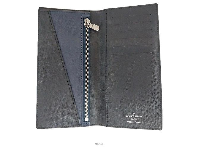 Louis Vuitton Portafoglio lungo da uomo Taiga Alexandre Blu - vista 2