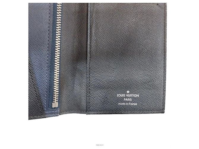 Louis Vuitton Portafoglio lungo da uomo Taiga Alexandre Blu - vista 5