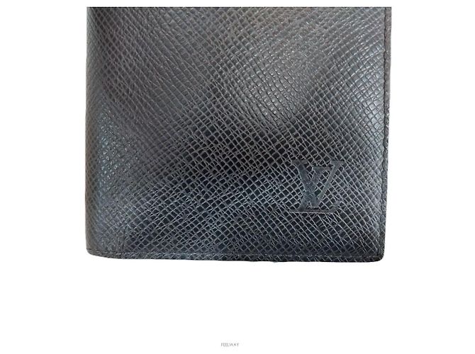 Louis Vuitton Portafoglio lungo da uomo Taiga Alexandre Blu - vista 6