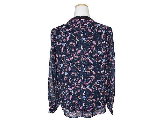 Chloé Blusa Stampata Blu Navy - vista 2