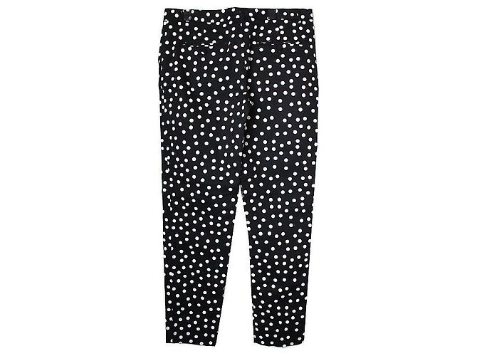 Dolce & Gabbana Pantaloni Cigarette a Pois Bicolore Nero - vista 2