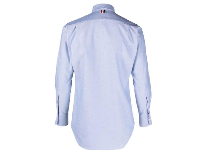 Thom Browne Oxford Button-Up Baumwollhemd Hellblau - Ansicht 2
