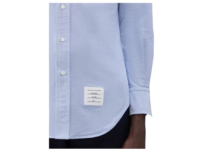 Thom Browne Oxford Button-Up Baumwollhemd Hellblau - Ansicht 6
