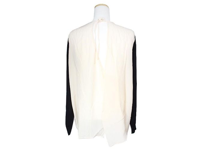 Sandro Blusa de seda de dos tonos Castaño - vista 2