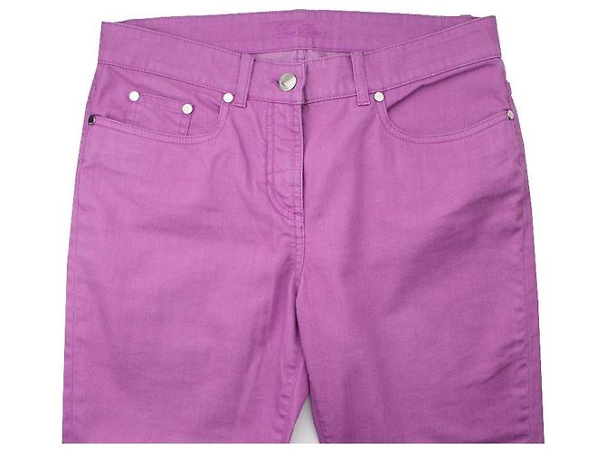 Loro Piana Pantalones rectos violetas Púrpura - vista 4