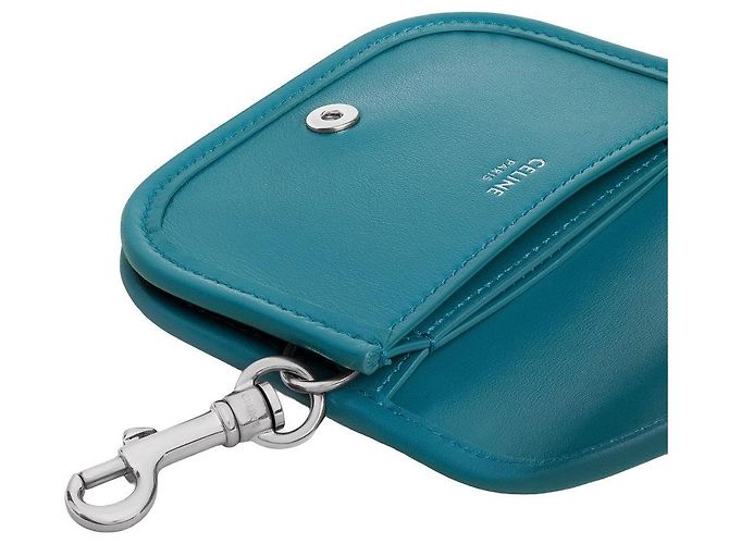 Céline Nano Triomphe Keyring Soft Calfskin Cobalt Blue - view 4