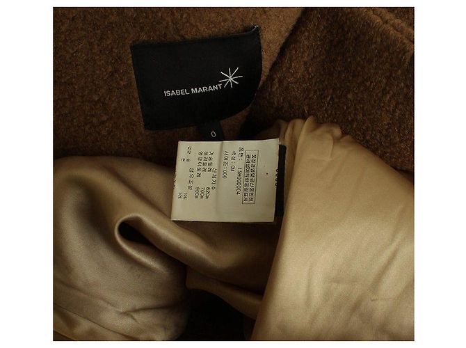Isabel Marant Camel Boucle Zip Mantel Braun - Ansicht 3
