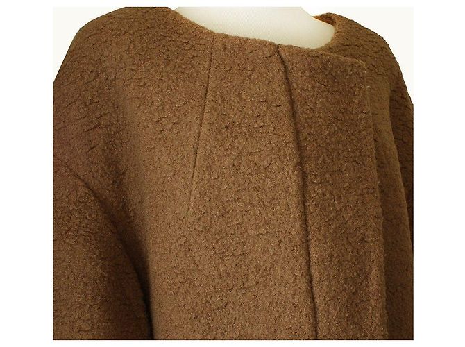 Isabel Marant Camel Boucle Zip Mantel Braun - Ansicht 4
