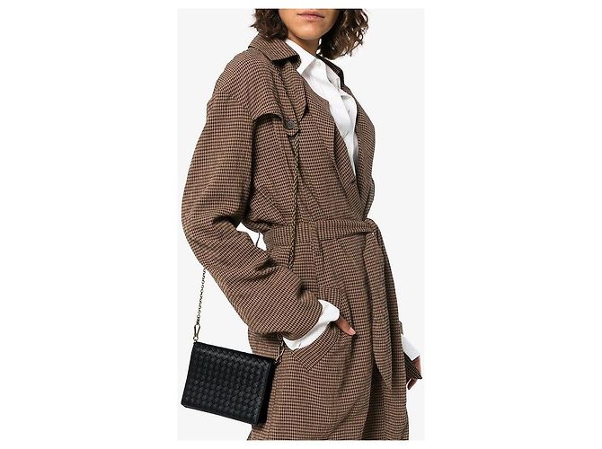 Bottega Veneta Borsa a tracolla con catena nera Nero - vista 2