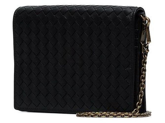 Bottega Veneta Borsa a tracolla con catena nera Nero - vista 4