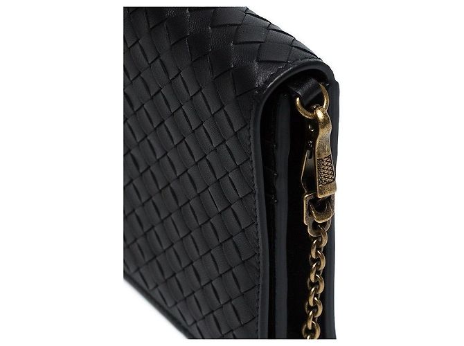 Bottega Veneta Borsa a tracolla con catena nera Nero - vista 5