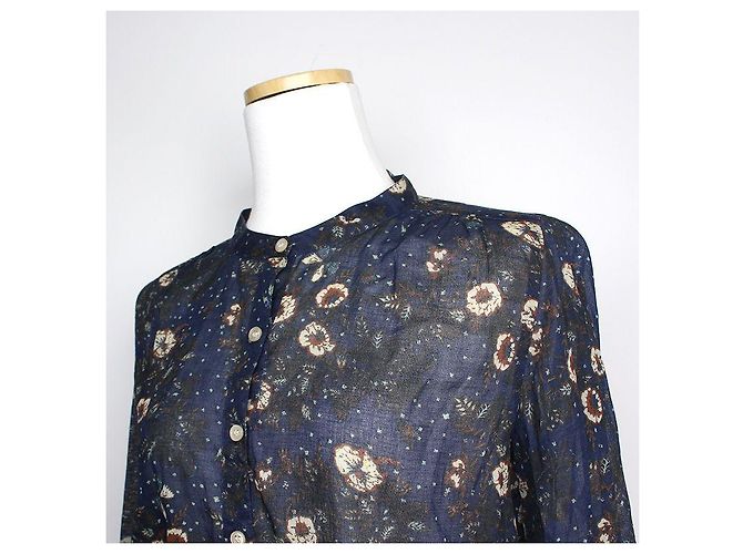 Blusa de algodón transparente Isabel Marant Étoile Azul - vista 4
