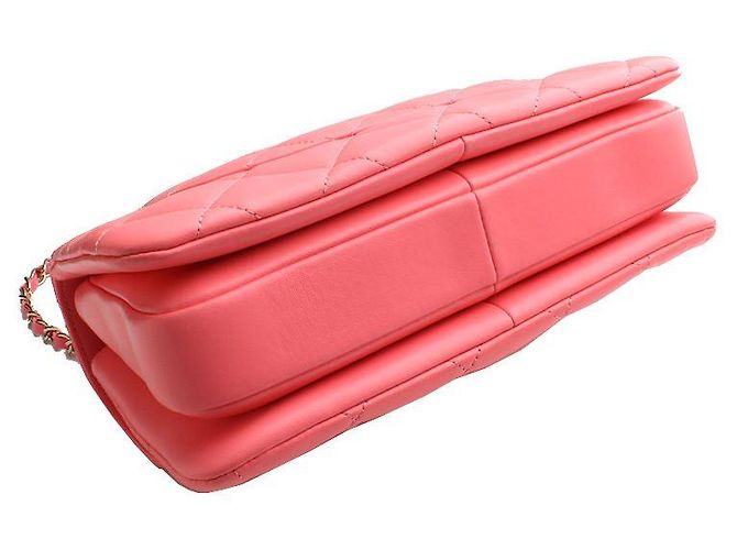 Trendy CC Chanel Borsa tote e crossbody piccola CC neon corallo alla moda Rosa - vista 4