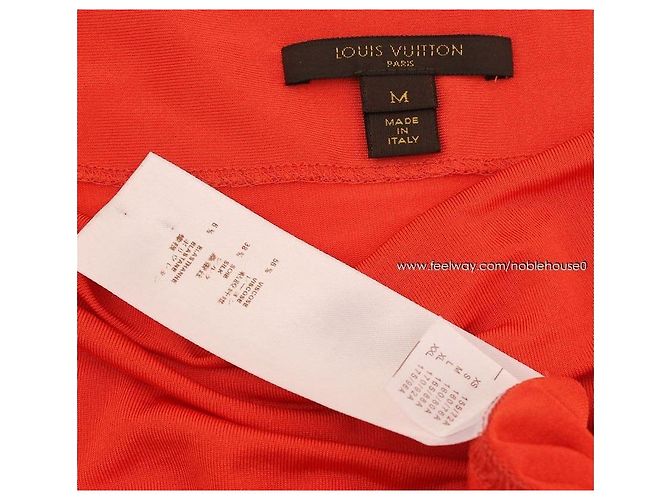 Louis Vuitton Oranges drapiertes Seidenmischung Top - Ansicht 5