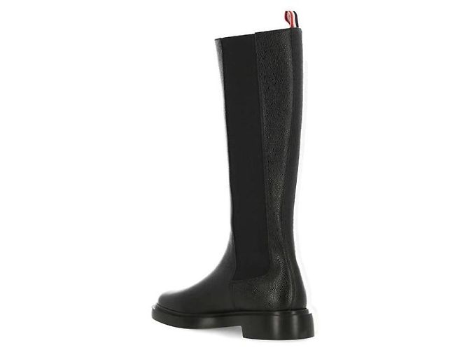 Thom Browne Botas Chelsea altas de grano de guijarro Negro - vista 6