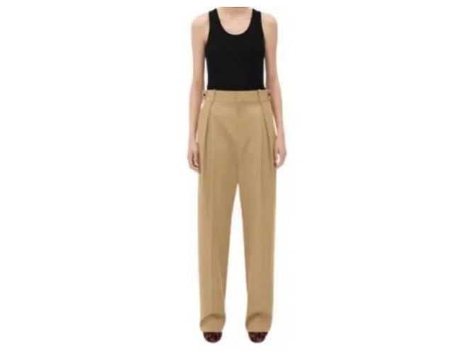 Bottega Veneta Pantalones de sarga de algodón Castaño - vista 5
