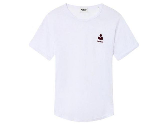 Isabel Marant Leinen T-Shirt mit Logo - Ansicht 5