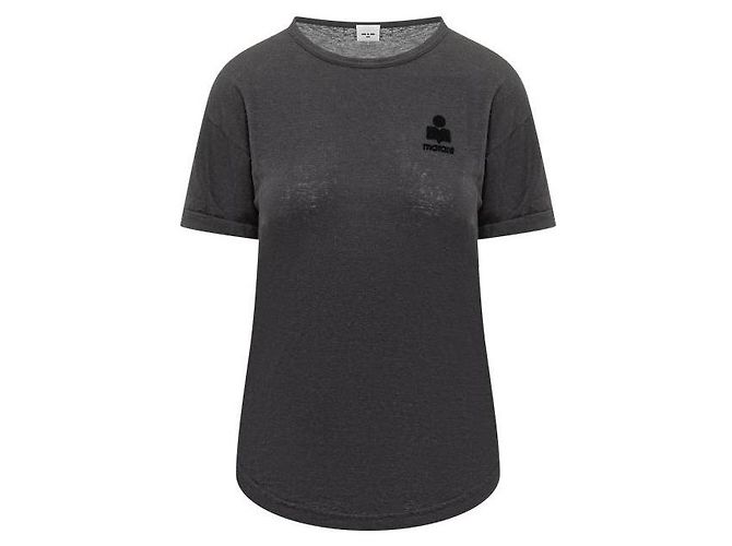 Isabel Marant Camiseta de lino con logo - vista 4