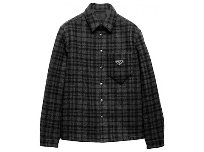 Prada Wool Shirt Jacket Brown - view 4
