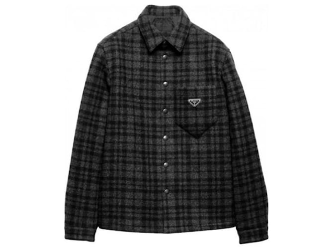 Prada Wool Shirt Jacket Brown - view 5