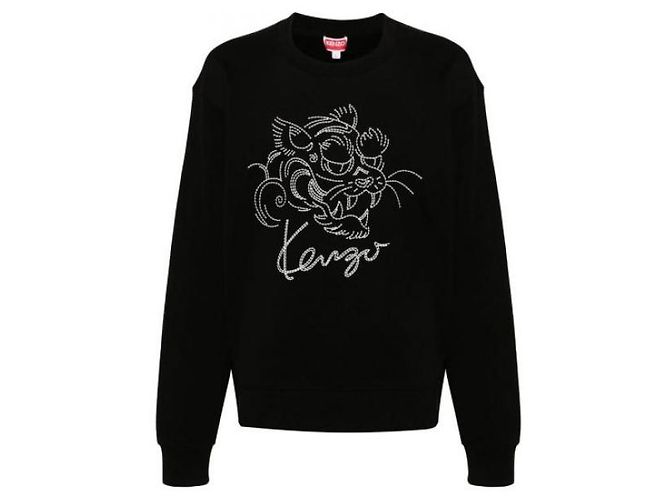 Kenzo Bestickter Star Tiger Sweatshirt Schwarz - Ansicht 4