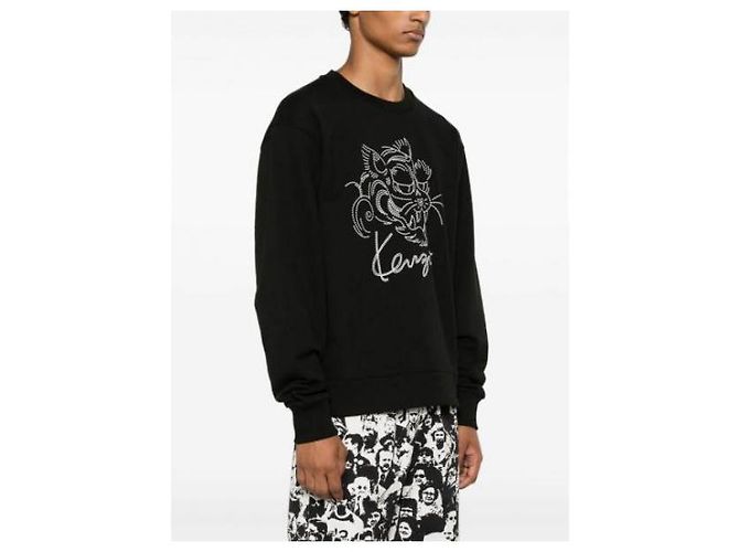 Kenzo Bestickter Star Tiger Sweatshirt Schwarz - Ansicht 7