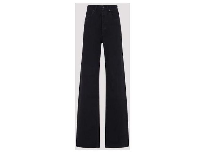 Saint Laurent Jeans baggy longo em denim preto - vista 6