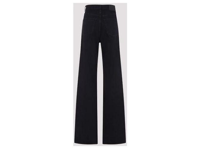Saint Laurent Jeans baggy longo em denim preto - vista 7