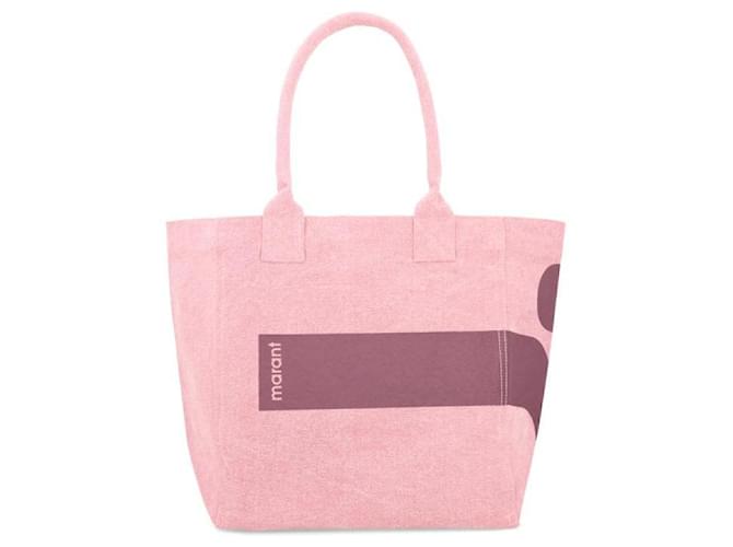 Isabel Marant Borsa Tote Small Logo Rosa - vista 6