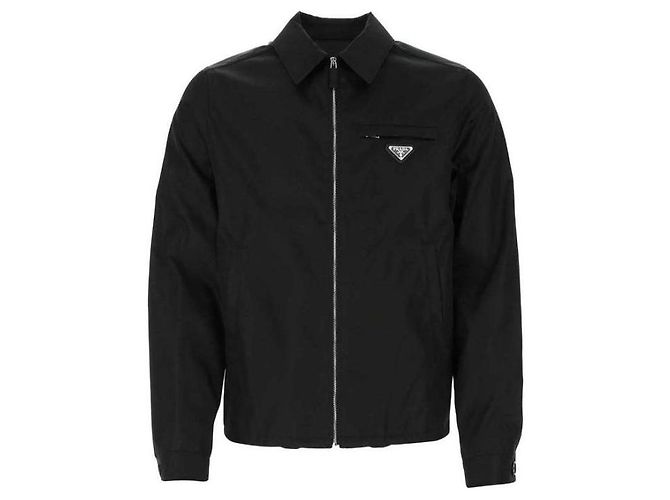 Prada Giacca a vento con cappuccio in nylon SOOO Nero - vista 4