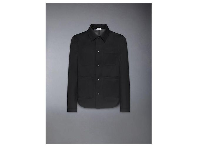 Thom Browne Wool Twill Utility Jacket Black - view 4