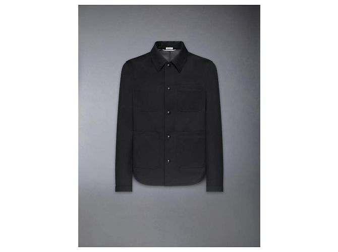 Thom Browne Wool Twill Utility Jacket Black - view 5