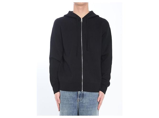 Loewe Grafischer Zip-Hoodie aus Wolle Schwarz - Ansicht 4