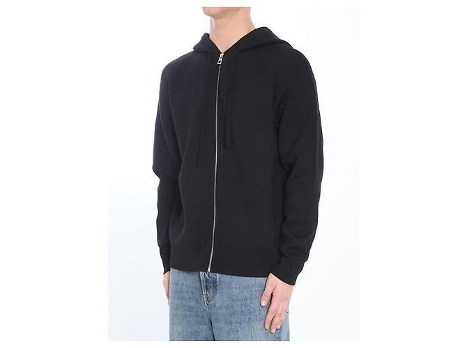 Loewe Grafischer Zip-Hoodie aus Wolle Schwarz - Ansicht 5