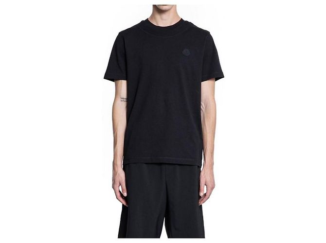 Moncler Baumwoll-T-Shirt mit Logo-Patch Schwarz - Ansicht 5