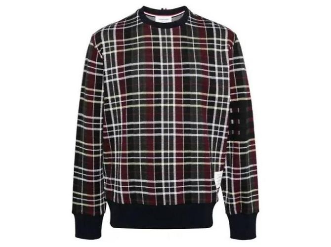 Thom Browne Baumwoll-Sweatshirt mit Rundhalsausschnitt im Streifenjacquard Mehrfarben - Ansicht 5