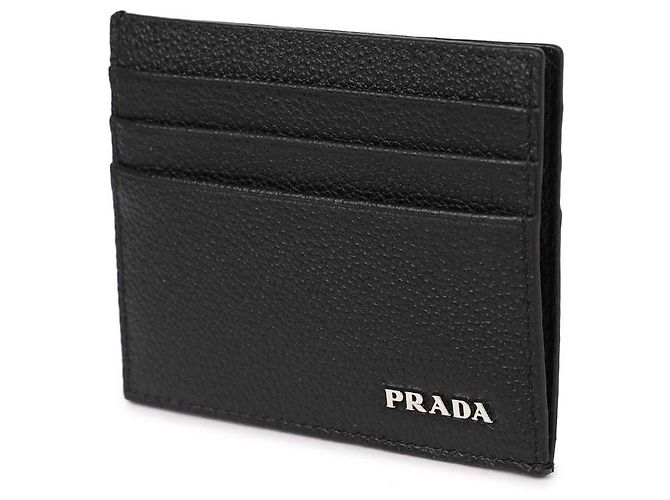 Prada Calfskin Card Wallet Black - view 4