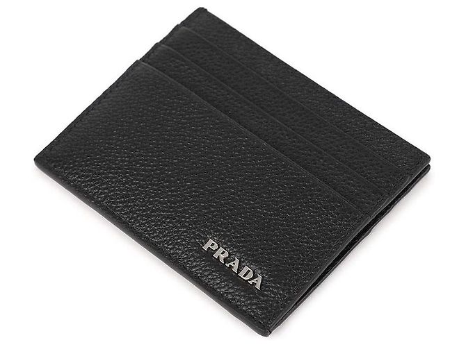 Prada Calfskin Card Wallet Black - view 6