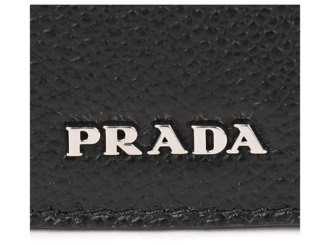 Prada Calfskin Card Wallet Black - view 9