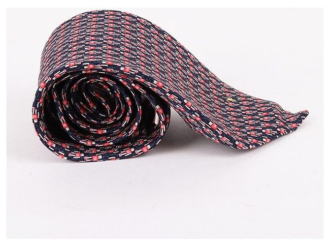 Bulgari Robot Pattern Navy Men’s Tie Blue - view 3
