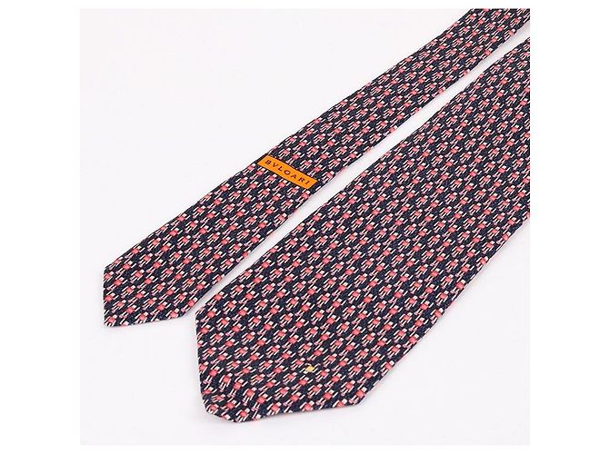 Bulgari Robot Pattern Navy Men’s Tie Blue - view 4