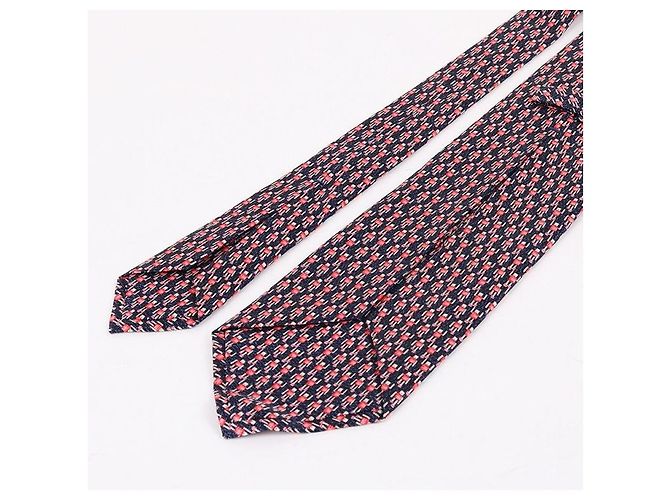 Bulgari Robot Pattern Navy Men’s Tie Blue - view 5