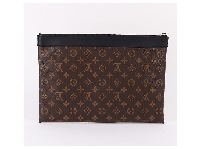 Louis Vuitton Borsa Clutch GM Monogram Discovery Marrone - vista 11